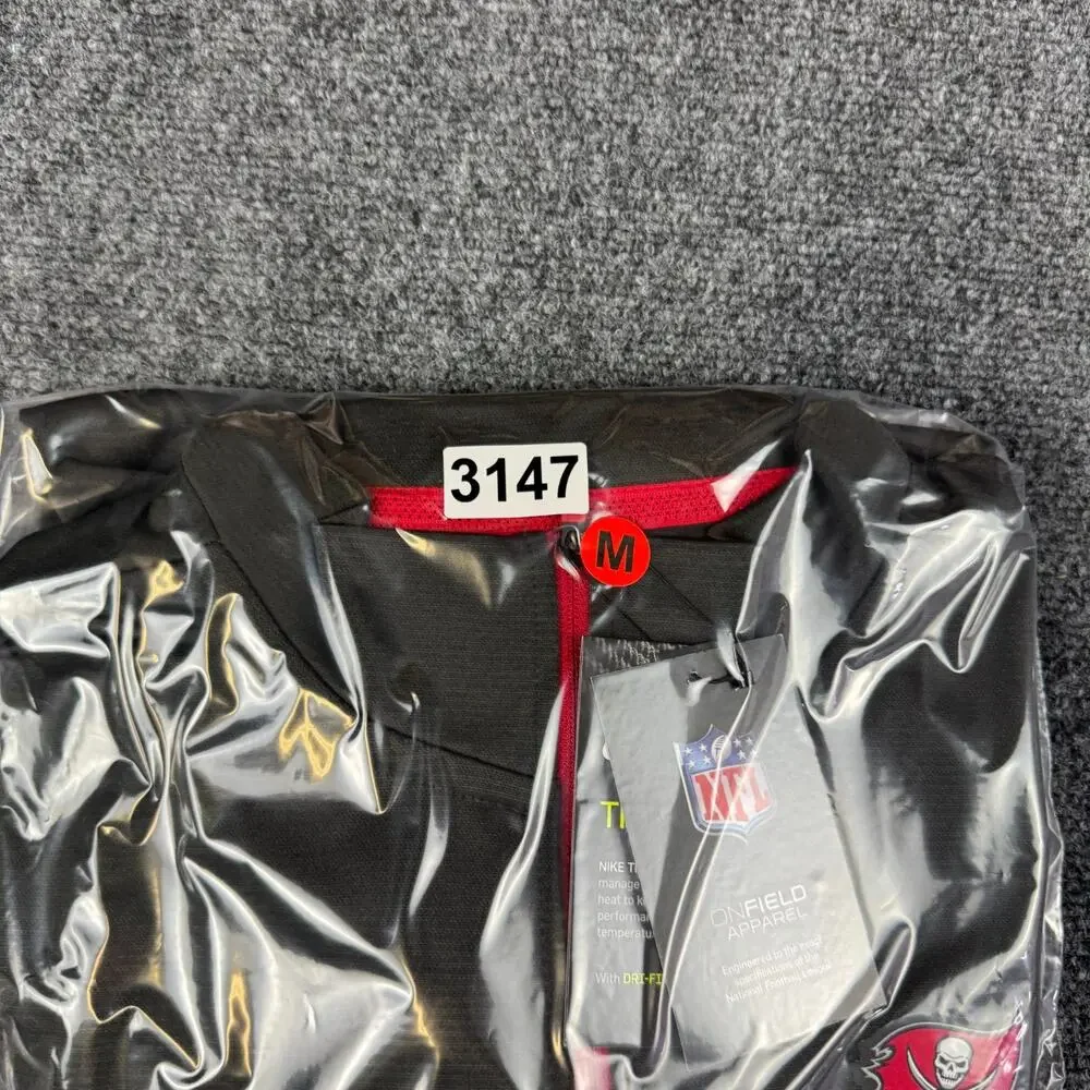 Tampa Bay Buccaneers Pullover Mens M‎ Gray On Field Coaches Jacket 1/4 Zip Nike